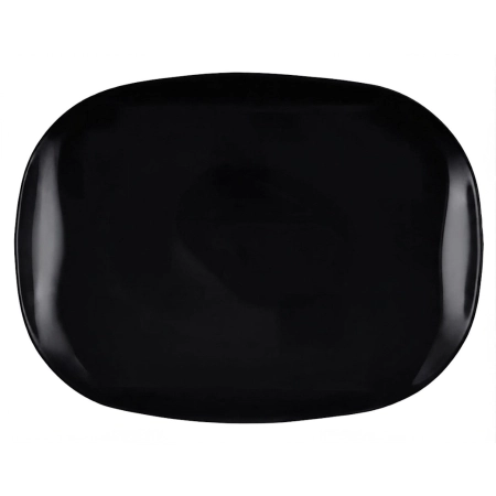 Półmiski półmisek czarne szkło gładkie kw 30x23cm kpl. 6 szt